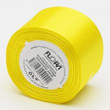 Satenová stuha 38mm, tmavožltá farba, 10 metrov.