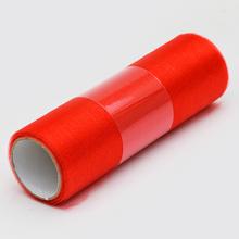 Červená organza rolka 16cm x 6m