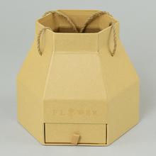 DARČEKOVÁ KRABICA NA KVETY KREM. 20.6x18x18cm  - FLORASYSTEM
