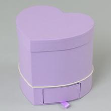 DARČEKOVÁ KRABIČKA NA KVETY SRDCE FIAL.15.5x14x14.5CM - FLORASYSTEM