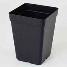 Čierny kontajner na rastliny s pevnou kvalitou.