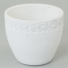 CEMENT OBAL WHITE D17*H15cm - FLORASYSTEM