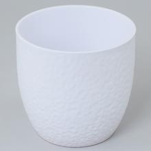 Biely keramický obal Boston Weis Matt s textúrovaným povrchom.