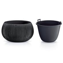 DKB370 OBAL+VKLAD BETON BOWL ČIERNY 37XV21,8CM - FLORASYSTEM