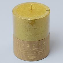 Zlatá metalická sviečka RUSTIC