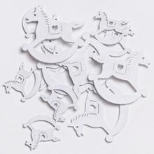 DREVENÉ KONÍKY BIELE S/12 5,5CM 2,5CM - FLORASYSTEM