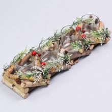 SVIETNIK ADVENTNÝ DREVO 40x12x9CM - FLORASYSTEM
