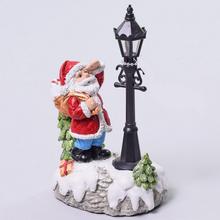 Vianočná LED lampa s Mikulášom a lampášom.
