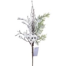 Vianočný zápich biele šípky, bobulky - FLORASYSTEM