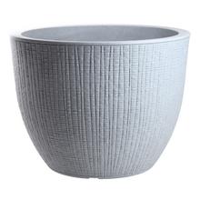 Kvetináč Barceo v stony grey farbe s textúrovaným povrchom.