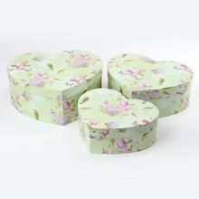 DARČEKOVÁ KRABIČKA SRDCE ZEL. S/3 L22x24x10cm - FLORASYSTEM