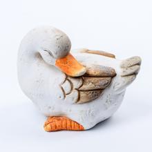 KAČKA OBAL KERAMIKA BIELA 11x7,5x8,5CM - FLORASYSTEM