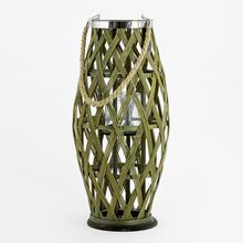 HY9039D.Z LAMPIÓN SO ŠNÚRKOU OKRÚHLY  ZELENÝ 27x27x55CM - FLORASYSTEM