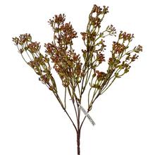 Umelé kvety - zápich bobuľky hnedé frkané 35 cm
