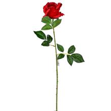 Umelá červená ruža s dĺžkou 65 cm.