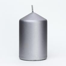Sivá jednofarebná sviečka MAT.METAL VAL.60/100.