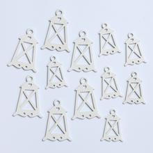 Drevené lampáše biele, sada 12 kusov.