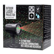 Projektor vonkajšieho laseru s diaľkovým ovládaním.
