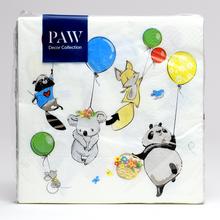 SDL124100 SERVÍTKY ANIMALS PARTY 3vrs/33x33cm 20ks - FLORASYSTEM