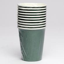 PC1000716 POHÁR PAPIER 0,25L S/10 TM. ZELENÝ - FLORASYSTEM