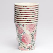 PC1001900 POHÁR PAPIER 0,25L S/10 GORGEOUS ROSES - FLORASYSTEM