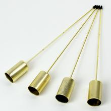 Zlaté patinované bodce na sviečky, sada 4 kusy.