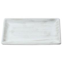 TÁCKA BIELA MDF DREVO 22,5x12x2,5CM - FLORASYSTEM