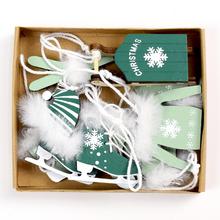 Vianočný záves mix drevo zelený