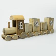 SVIETNIK ADVENT VLAK DREVO NATUR 55x10,5x20CM - FLORASYSTEM