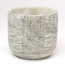AKCIA OBAL Lynn pot round l. grey 15XV14CM - FLORASYSTEM
