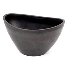 Čierna mrazuvzdorná misa na kvety.