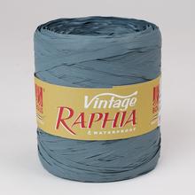 Raphia 'Vintage' v modrej farbe, 200m, s fascettou a termoretraibilným obalom.