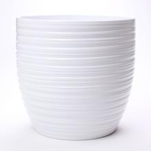 OBAL BERGAMO WHITE GLZ 21CM - FLORASYSTEM