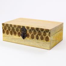 BOX W LID MANGO WOOD stredný A65000970 23x14x8cm - FLORASYSTEM