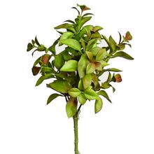 Umelé kvety so zelenými a červenými lístkami, 35 cm.