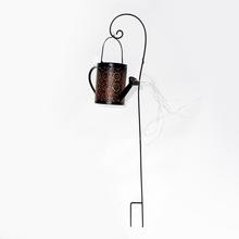 LED LAMPÁŠ ZÁPICH LISTY+KRHLA KOV 25x12x90CM ČIERNY SOLAR - FLORASYSTEM