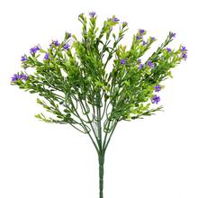 Umelý kvet fialový s lístkami, 27 cm