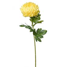 Umelá chryzantéma v žltej farbe s dĺžkou 75 cm.
