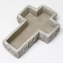 OBAL KRÍŽ CEMENT ŠEDÝ 22x15x4.5cm - FLORASYSTEM