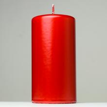 Červená sviečka OPAL VAL.7x14