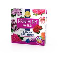 Hnojivo KRISTALON MUŠKÁT 500g v obale s kvetmi.