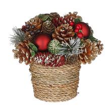 AKCIA! KOŠÍK DEKO VIAN ČERVENÝ - v19xh19cm - FLORASYSTEM