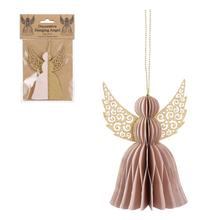 AKCIA! ANJEL Ornament ružový - v12xh12cm - FLORASYSTEM