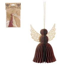 AKCIA! ANJEL Ornament tm červený - v12xh12cm - FLORASYSTEM