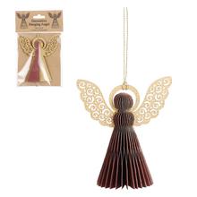 AKCIA! ANJEL Ornament bordo - v12xh12cm - FLORASYSTEM