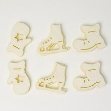 DEKORÁCIE VIANOČNÉ S/12 PLSŤ BIELE 12x11,5x0,6CM - FLORASYSTEM