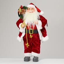 Mikuláš v červenom obleku s LED svetlom, 45 cm.