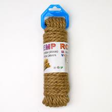 Šnúrka z juty s modrým držadlom, 6mm x 10m.