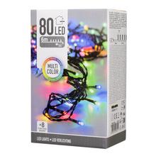 Farebné LED svetielka s 80 diódami, dĺžka 6 metrov.