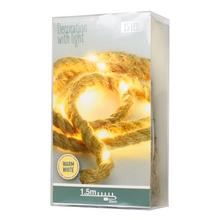 LED svetielka na lano s teplou bielou farbou, 15 LED, 150 cm